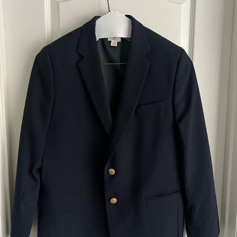 Lands' End Dark Blue Blazer with Brass Buttons